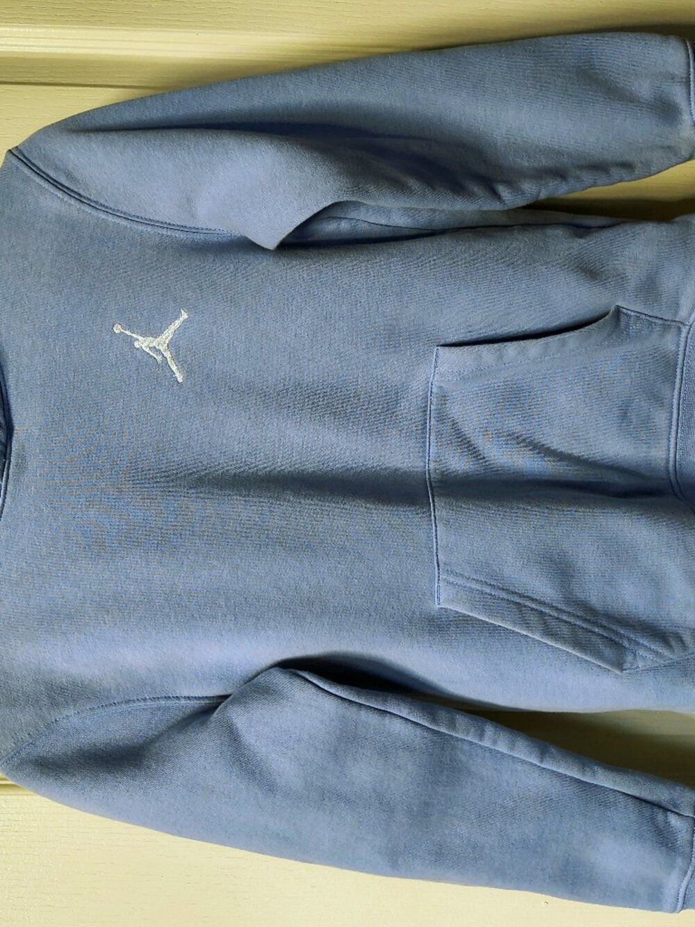 Jordan Boys Light Blue Pullover Hoodie White Jumpman Size M 10-12
